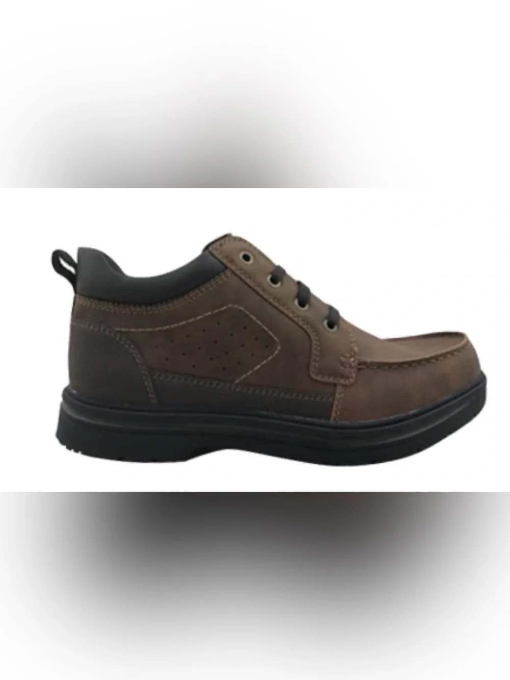 Wrangler Men's Brown Leather-Style Lace-Up mid Boot Shoes size 7